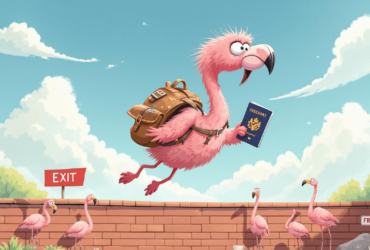 Breaking News: Rebellious Flamingo Declares "Independence" from British Zoo