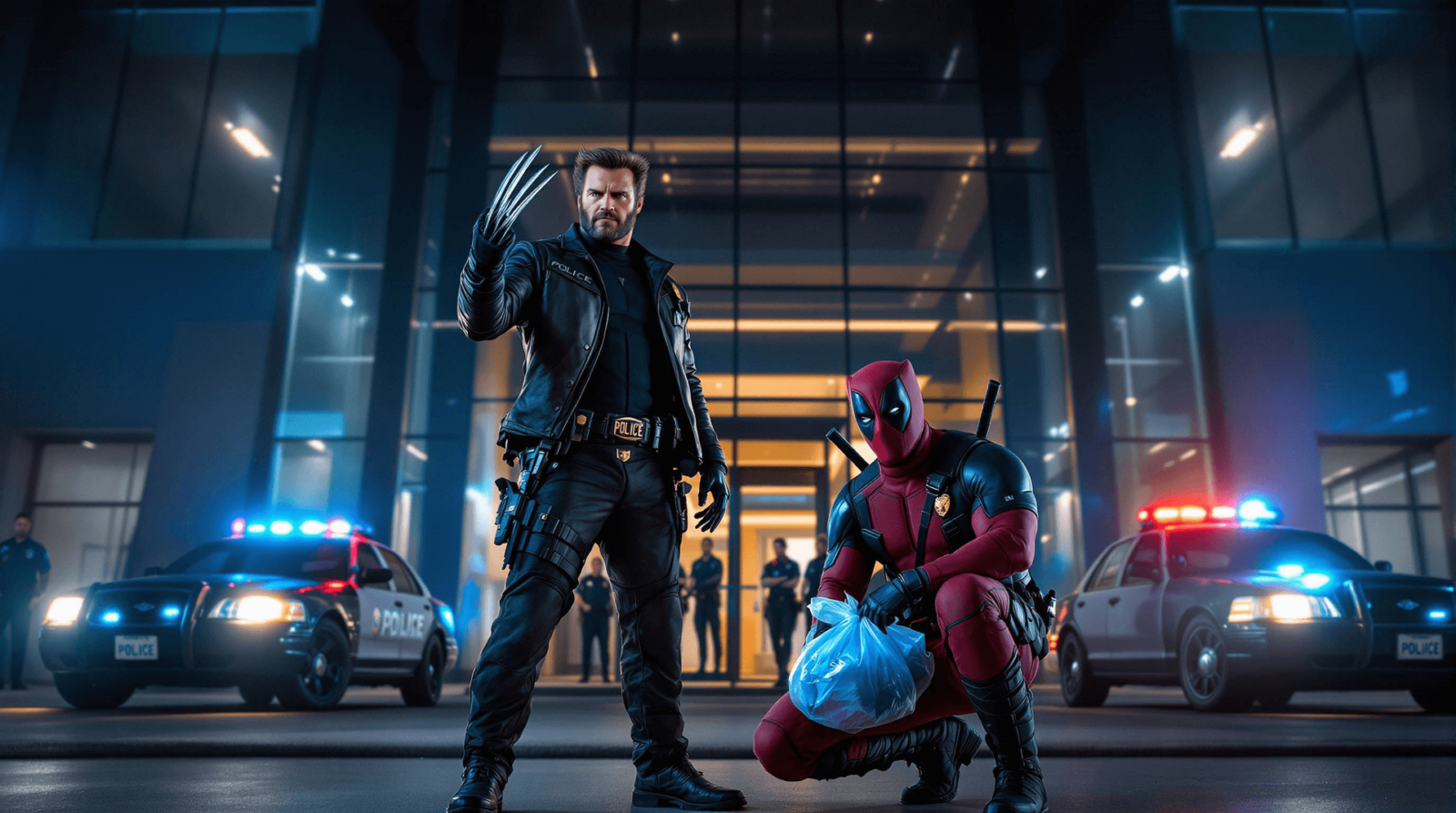 Police Officers in Superhero Costumes Conduct Drug Raid