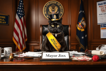 Hell Gets New Mayor Local Cat Takes Office in Historic Election
